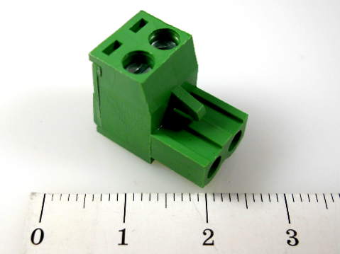 Зажим 2ESDV-02P аналог 2EDGK-5.08-02P, разъемный клеммный блок, 2 контакта, DINK