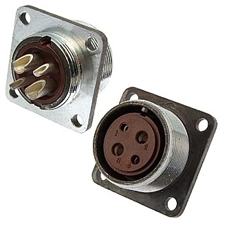 Розетка блочная фланцевая  RM22-4-ZK (2РМТ22Б4Г3В1В), Китай