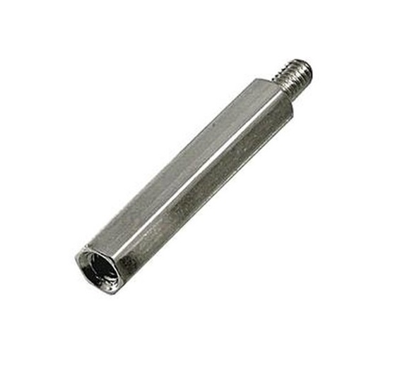 Стойка PCHSN-25 (H-L2500-3100-5-03-1N1W) шестигранная, 25mm, М3, латунь никелерованная, CONNFLY