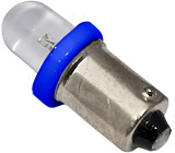 Автолампа 12V T4W 4W BA9s Round Blue (ME-0406B) светодиодная, MEGA ELECTRIC