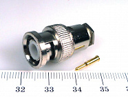 BNC штекер (BNC -S58P) на RG-58, пайка,  , Китай