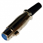 CANNON (XLR) 66 4F розетка кабельная  (80mm) , 4 контакта, металл с хомутом