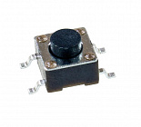 Микрокнопка 4-1437565-1 (FSM4JSMA), Кнопка тактовая 6х6 SMD h=5мм 24В 0,05А, Tyco/TE