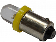 Автолампа 12V T4W 4W BA9s Round Yellow (ME-0406Y) светодиодная, MEGA ELECTRIC