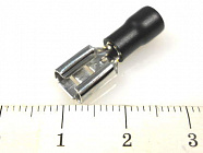 Наконечник кабельный FDD2-250 черный, ножевой (гнездо), с изоляцией, 0.8х6.35мм, сеч. пров. 1.5-2.5мм2  , YCD