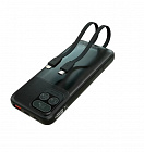 Зарядное устройство (Power Bank) More Choice PB55-10 10000mAh USB+Type-C+microUSB, с кабелями,черное, 3A /22.5W / LED индикатор уровня заряда/ 149.4*67*16,6мм / 225г, More Choice