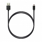 Шнур USB-A M штекер-  microUSB M штекер,  1м, черный, (P1) для заряда портативных  устройств, Robiton