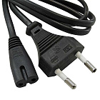 Шнур СЕТЬ Y001/ST2  1.8м, вилка прямая / розетка прямая,  2x 0.5мм  B03FA , Китай