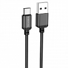 Дата-кабель Borofone BX87 USB 2.0 - USB Type-C, 3.0А, нейлон, 1м, черный, Borofone