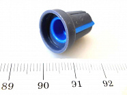 Ручка KA483-7 (RR4817) серо-синяя, круг.вал 6мм ,  вал 6мм, Китай