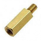 Стойка PCHSN2.5-11 (L-KLS8-DBL-M2.5-E5.0-L11) шестигранная, 11mm, М2.5, латунь , KLS