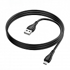 Дата-кабель Borofone BX121 USB A- micro USB,  ПВХ, 1м, черный, 2.4A, Borofone