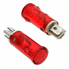Лампа неоновая MDX-14 red 220V, красная,  пластик, 10000 Часов,  -25 ...+55 °С, Китай