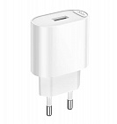 Зарядное устройство Hoco C109A USB-A 2.1A 10.5Вт, без кабеля, белое, СЗУ/разъем USB-A/ длина кабеля 1м/75*45*24 мм /33 г, Hoco