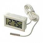 Термометр HT-1, белый, 1м,  цифровой, -50...+110°C,  провод 1м, Китай