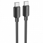 Дата-кабель Hoco X96  USB Type-C - USB Type-C, 60Вт, ПВХ, 1м, черный, 3.0A/ быстрая зарядка 60Вт/ ПВХ оплетка, Hoco