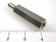 Стойка DA7M4*25,  7*25мм,  никель, винт/отв М4, Vogt