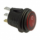 SB040 RED IP65  черн./красный, ON-OFF/ 20.2mm/ подсветка: неоновая (250В) , Китай