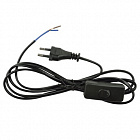 Шнур СЕТЬ Y010/CEE7/16 1.8m 2x0.75BR switch-1  с выключателем, черный, 1.8м, 2x0,75мм,  ~250В, без розетки , вилка прямая, Китай
