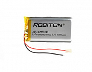 Аккумулятор  Li-Po 3.7V 5000mAh LP115181, [3,7В][5000мАч][81*51*11мм][с провод./ плоский], Robiton