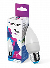 Лампа светодиодная E27 7.5Вт свеча 6500К (холодный белый)  220В КОСМОС,  LkecLED7.5wCNE2765