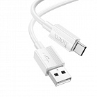 Дата-кабель Hoco X107  USB A - USB Type-C, 3.0А, ПВХ, 1м, белый, вес 25г, Hoco