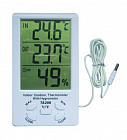 Цифровой термометр-гигрометр TA-298., для  измерения температуры внутри и вне помещений, с ручным управлением, S-Line