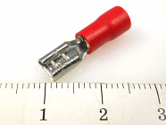 Наконечник кабельный FDD2-187 красный, ножевой (гнездо), с изоляцией, 0.8х4.75мм, сеч. пров. 1.5-2.5мм2  , Китай