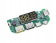 Зарядное устройство для литиевых аккумуляторов, вход microUSB/Type-C, с LED дисплеем, ( PowerBank) 2 USB выхода 5V 2.4A) H961, Китай