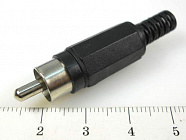 RCA 4004 B (4005) штекер, черный, ТЮЛЬПАН, (7-0206/RP-405), Китай