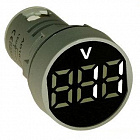 Вольтметр LED-3 щитовой DMS-101, 20-500VAC, в корпусе, белый,  [~20...500В][2 МОм][разъём: клеммы винтовые][дисплей - 28,5мм], Китай