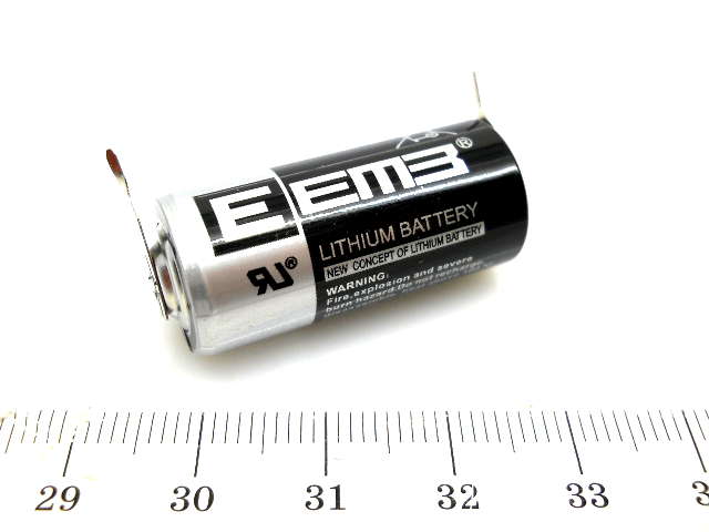 Батарейка LiBAT [AA2/3] ER14335-VY 3.6V, 3,6В. / '2/3AA' / 33,5мм.*14,5мм. / с вывод. / цилиндр., EEMB