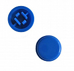 Колпачок SWT-9R-B (L-KLS7-TSC12-RL) синий,  круглый,  для тактовой кнопки 12x12мм, h=5.8мм, KLS
