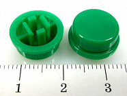 Колпачок SWT-81-22 G D=12 зеленый, 11,4(13)*4(7,5)мм / отв.под толк. 3,5*3,5мм., DPT