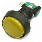 Кнопка GMSI-4B-C желтая, 5А, 125/ 250 (АС) В; с подсветкой 12В., Китай
