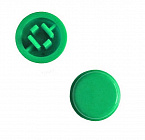 Колпачок SWT-9R-G  (L-KLS7-TSC12-RGG) зеленый,  круглый,  для тактовой кнопки 12x12мм, h=5.8мм, KLS
