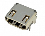 HDMI-19R (DS1114-BN0), Розетка 19pin на плату (SMD), CONNFLY