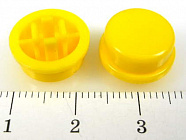 Колпачок SWT-81-22 Y D=12 желтый, 11,4(13)*4(7,5)мм / отв.под толк. 3,5*3,5мм., DPT